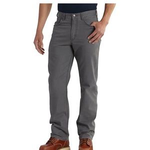 CARHARTT RUGGED FLEX® RELAXED
FIT CANVAS 5-POCKET GRAVEL GRAY WORK PANT